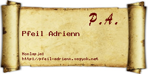Pfeil Adrienn névjegykártya